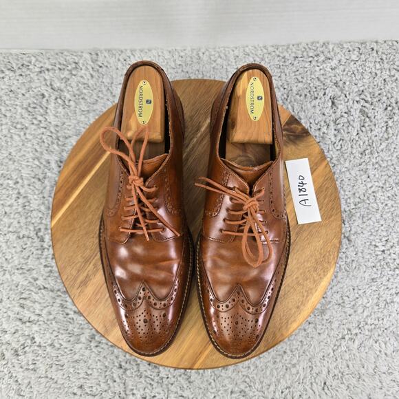 Cole Haan Grand Os Madison British Tan Brogue Office Career Wingtip Oxford Men 9 - Picture 5 of 13